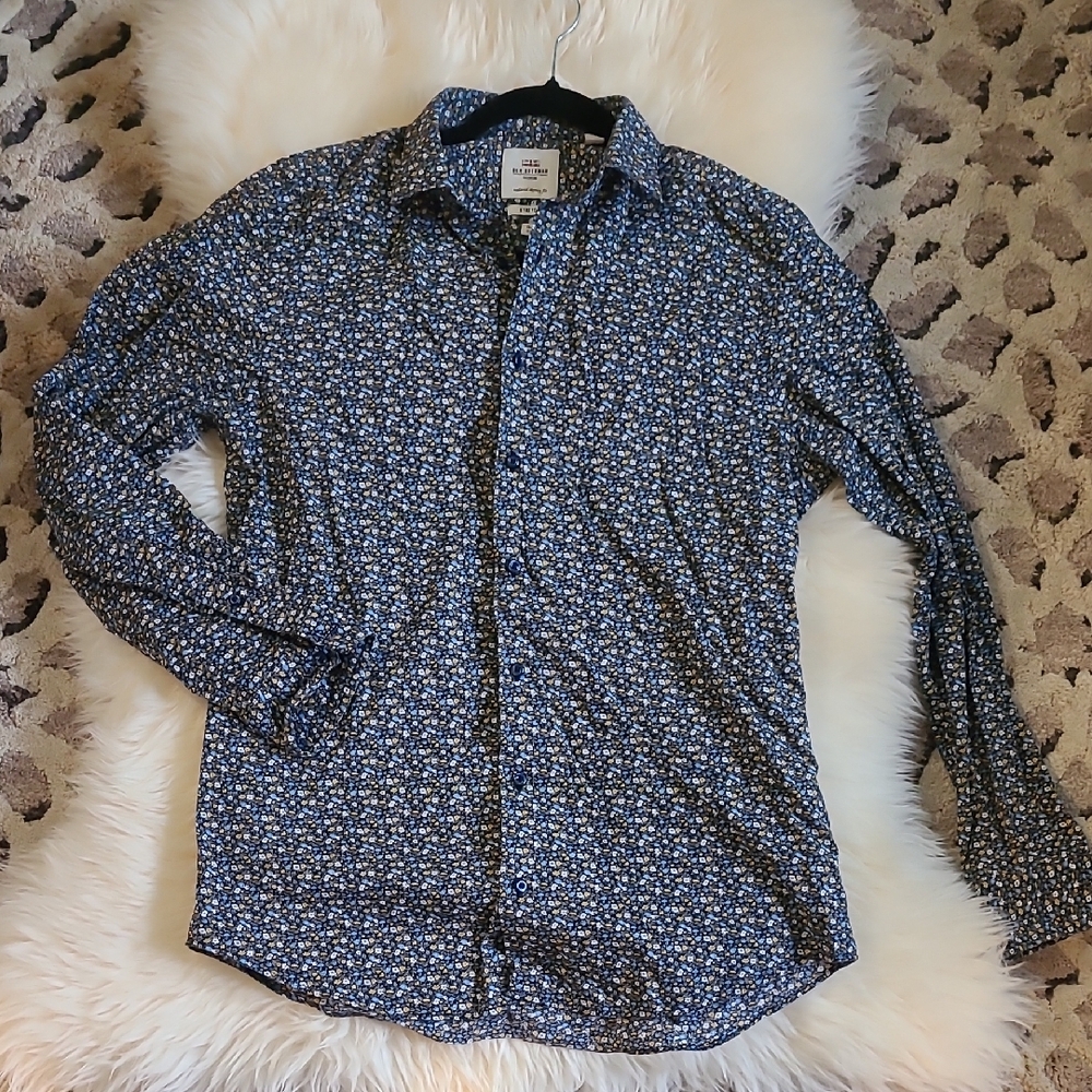 Men's Blue Floral Shirt